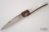 Model 12 Serpentine Wharncliffe Mother of Pearl - Linerlock