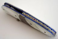 Raindrop Linerlock - Damascus & Pearl