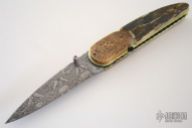 Raindrop Linerlock - Damascus & Mammoth Ivory