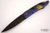 Damascus & Mammoth Large Gent's Linerlock