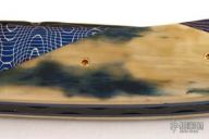 Damascus & Mammoth Large Gent's Linerlock