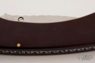 Clip Point Linerlock - Burgundy Micarta NC