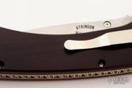 Large Left Hand Clip Point Linerlock - Burgundy Micarta