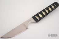 Nylon Wrap Over White Rayskin  Neck Knife 2059