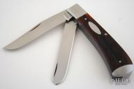 2 Blade Amber Jig Bone Trapper - Slipjoint