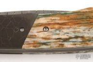 Damascus & Giraffe Bone Linerlock