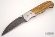 Damascus & Mammoth Ivory Bark Linerlock