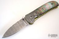 Damascus & Black Lip Pearl Linerlock