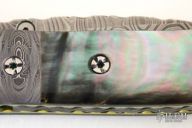 Damascus & Black Lip Pearl Linerlock