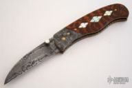 SK #151 Small Damascus & Snakewood Linerlock