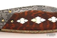 SK #151 Small Damascus & Snakewood Linerlock
