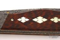SK #150 Large Damascus & Snakewood Linerlock