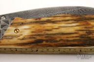 SK #152 Large Wharncliff Damascus & Mammoth Linerlock