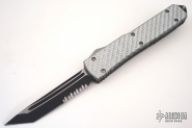 123-2-PCFT Ultratech T/E - Black Serrated - Platinum Carbon Fiber