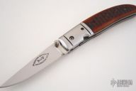 Peachseed Jigged Amber Bone Clip Point Linerlock