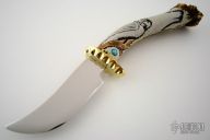 Eagle, Wolf & Bear Claws - Carved Horn # 5157