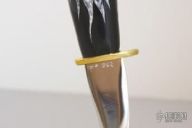 Scrimshawed Chief & Wolf - Buffalo Horn # MO 862