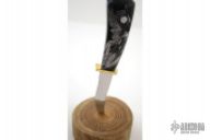 Scrimshawed Indian & Eagle - Buffalo Horn #SB 860