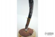 Scrimshawed Indian, Eagle & Wolf - Buffalo Horn #SB 910