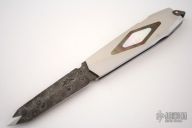 Model 30 Damascus & Pearl Interframe Lockback Dagger