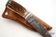 Elk & Ivory Damascus Hunter