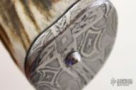 Elk & Turquoise Damascus Long Blade