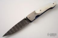 T10-PD Lancet Damascus & Mother of Pearl - Linerlock