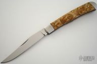 Burl Wood Single Blade Slipjoint