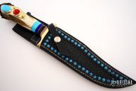 Crown Stag Bowie w/ Gemstone Inlays