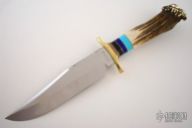 Crown Stag Bowie w/ Gemstone Inlays