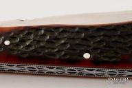 Double Trapper - Amber Peachseed Jig Bone Slipjoint