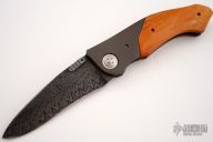 Ra - Damascus & Giraffe Bone - Linerlock