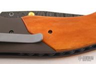 Ra - Damascus & Giraffe Bone - Linerlock