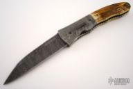 Damascus & Mammoth Linerlock Automatic