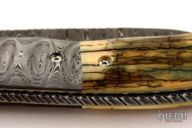 Damascus & Mammoth Linerlock Automatic