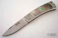 Engraved Interframe - Black Lip Pearl Lockback