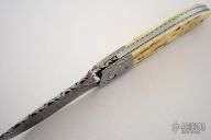 Model LLD Mammoth & Damascus Linerlock