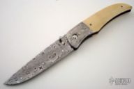 Model LLB Mammoth & Damascus Linerlock