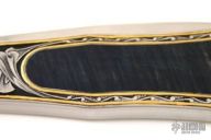 Blue Agate Coffin Interframe - Self Lock Slipjoint