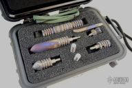 New!! Short Body Kubaton Pen Deluxe Set - Flame w/ Sm. Crown