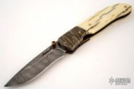 Damascus Mammoth Ivory Linerlock
