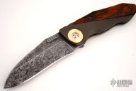 Anubis - Damascus & Ironwood Framelock