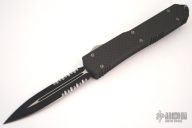 121-2-BCFT Ultratech D/E Black - Serrated - Blk Carbon Fiber
