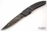 Damascus Linerlock w/ Textured Handle