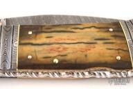 Gents Hunter/Fighter - Damascus & Fossil Mastodon