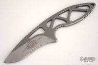 138-5 Manus Neck Knife - Stonewash Serrated D2
