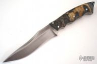 Tactical Boot Knife - Black Grey Dyed Box Elder