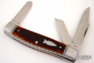 3 Blade Stockman - Amber Jig Bone Slipjoint