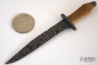 Miniature Damascus / Mammoth Ivory Bowie