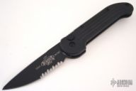 127-11 L.U.D.T. Black Tactical Serrated Edge